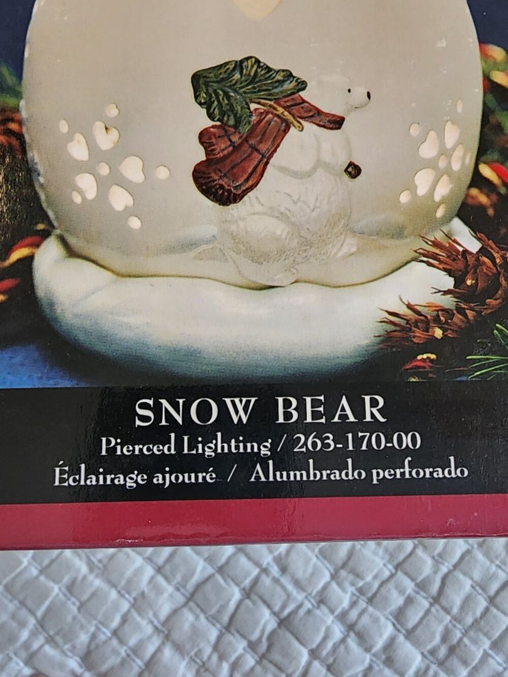 Pfaltzgraff  Snow Bear Candle Holder  New In Box - Picture 2 of 2